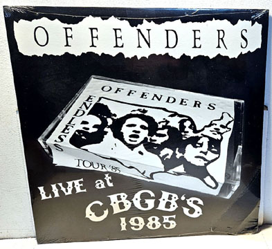 OFFENDERS "Live At CBGB's 1985" LP (Beer City) BENT CORNERS